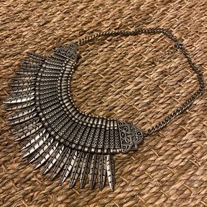 Silver statement necklace